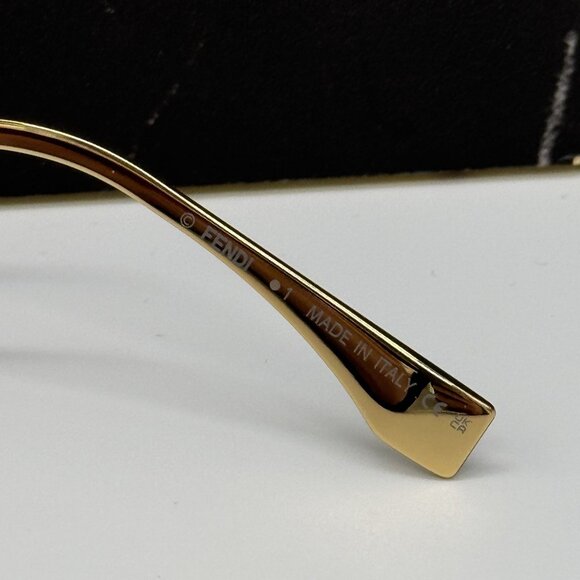 NEW FENDI GOLD GREY UNISEX SUNGLASSES FENDI FE40066U 30A - Picture 12 of 13